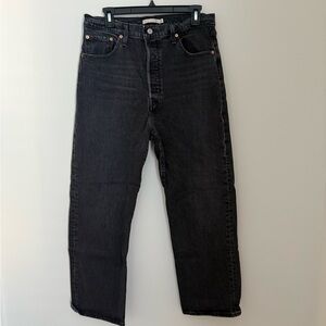 Levi’s Ribcage Straight Ankle Black Jeans